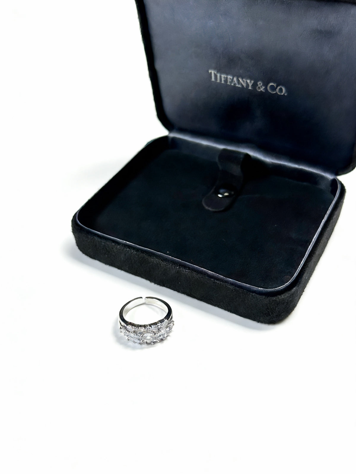 gold crystal minimalist Ring for women - alternate angle view 2