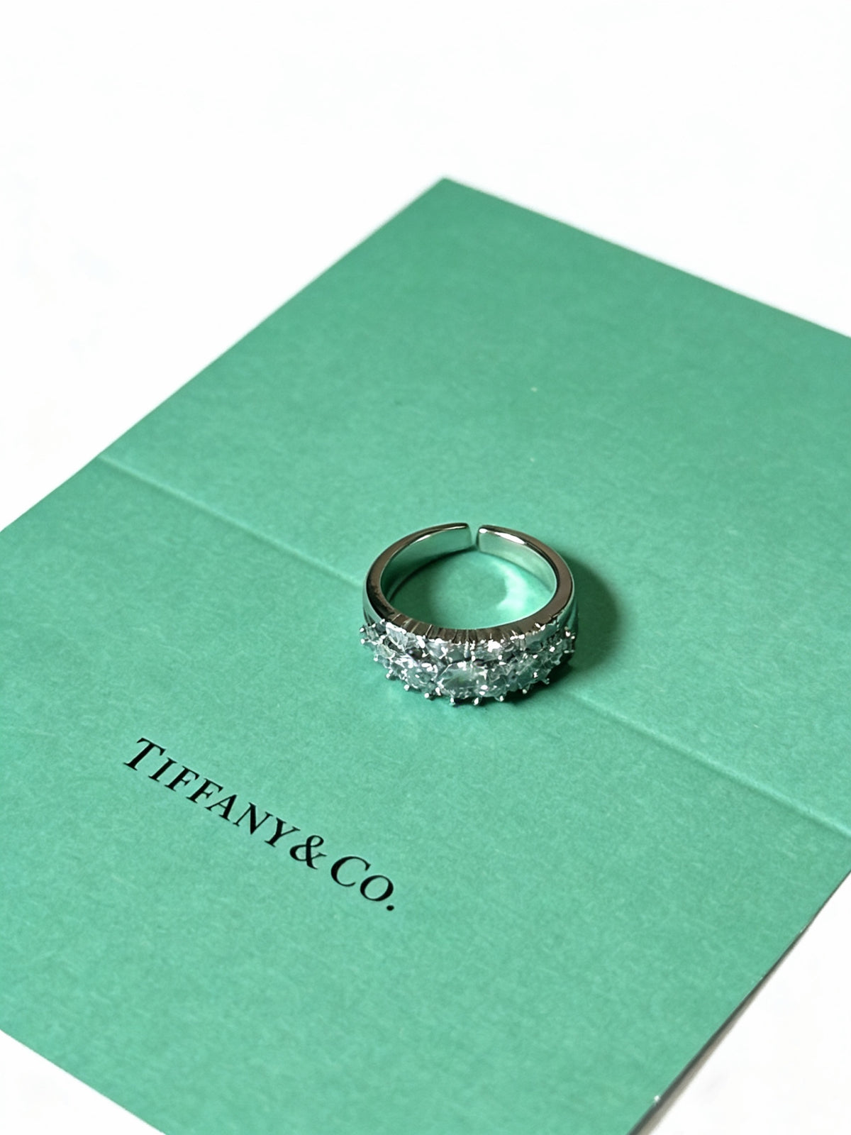 gold crystal minimalist Ring for women - alternate angle view 3