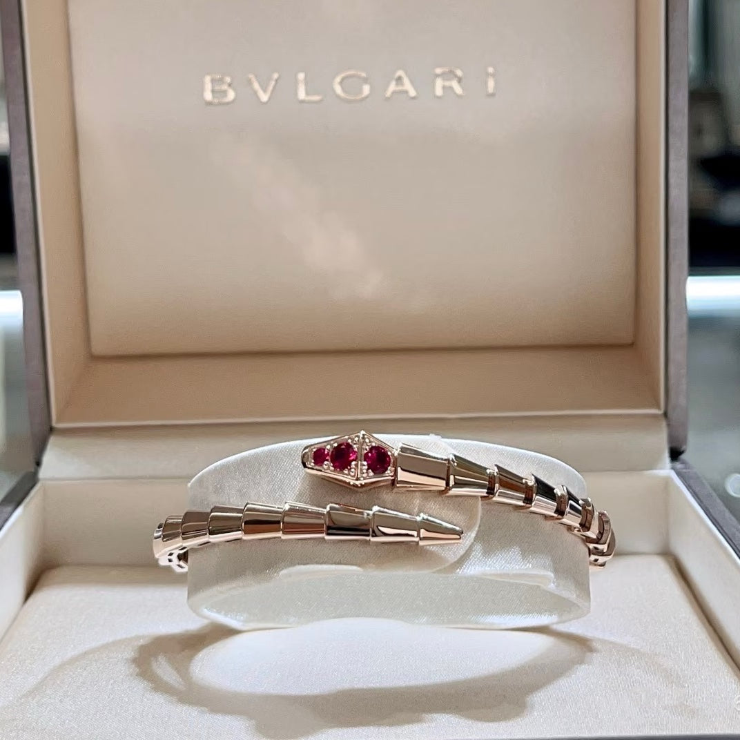 rose gold stone rose Bangle for women - alternate angle view 4