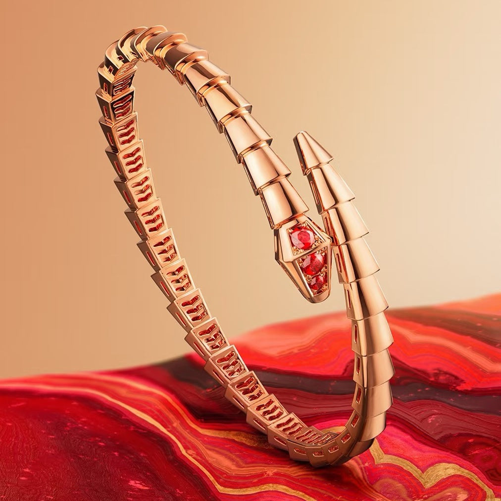 rose gold stone rose Bangle for women - product detail view