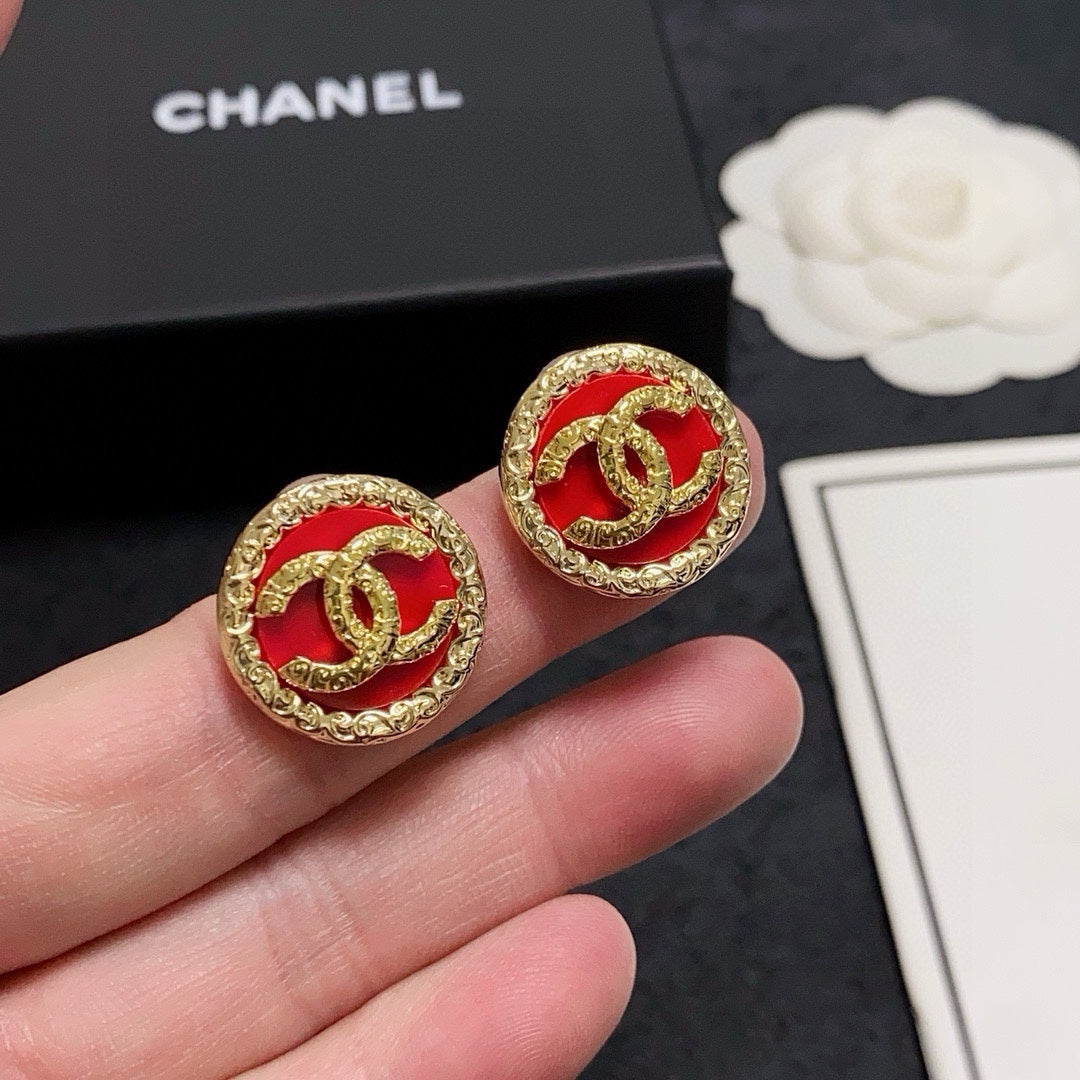 red sterling silver vintage Drop Earrings for women - alternate angle view 8