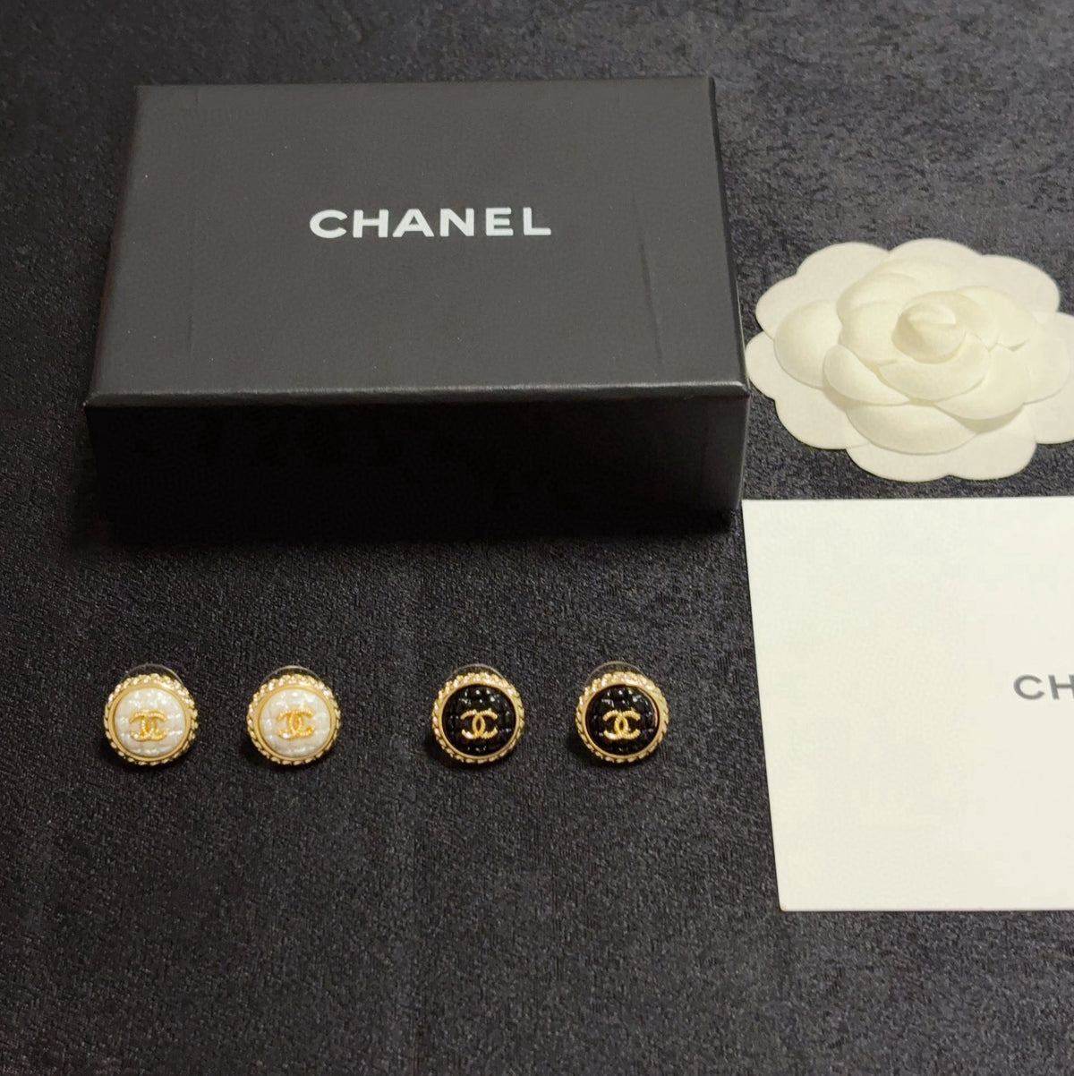 white minimalist Stud Earrings for women - alternate angle view 9
