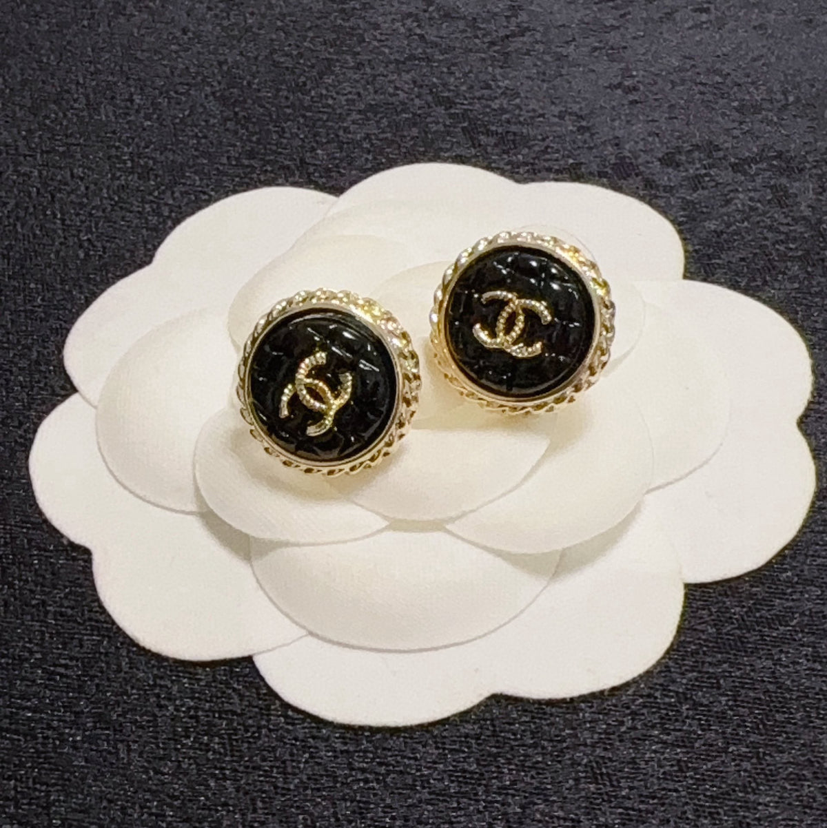 white minimalist Stud Earrings for women - alternate angle view 4