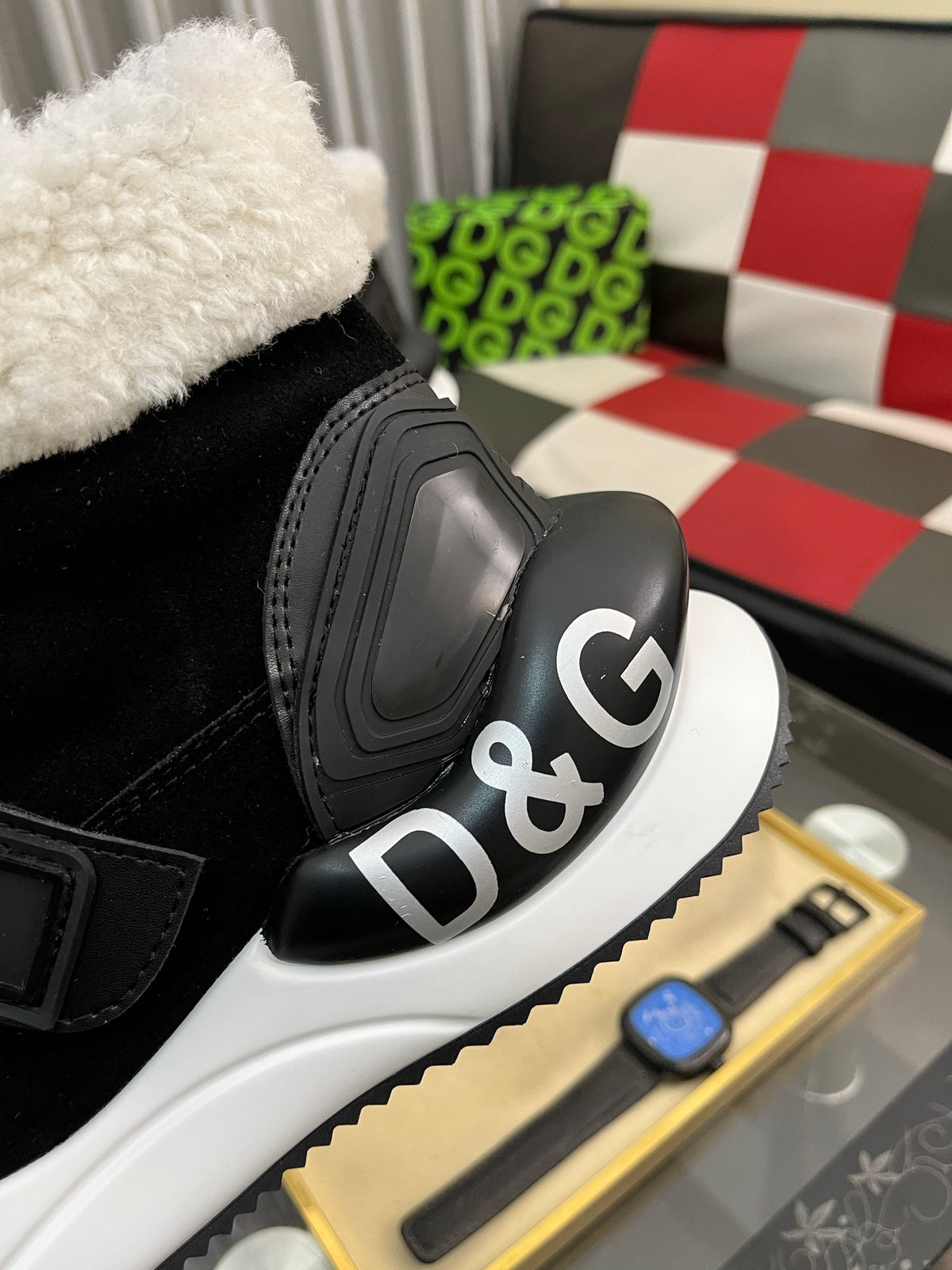 Dolce & Gabbana DG Silk Calfskin & Nubuck Casual Sneakers