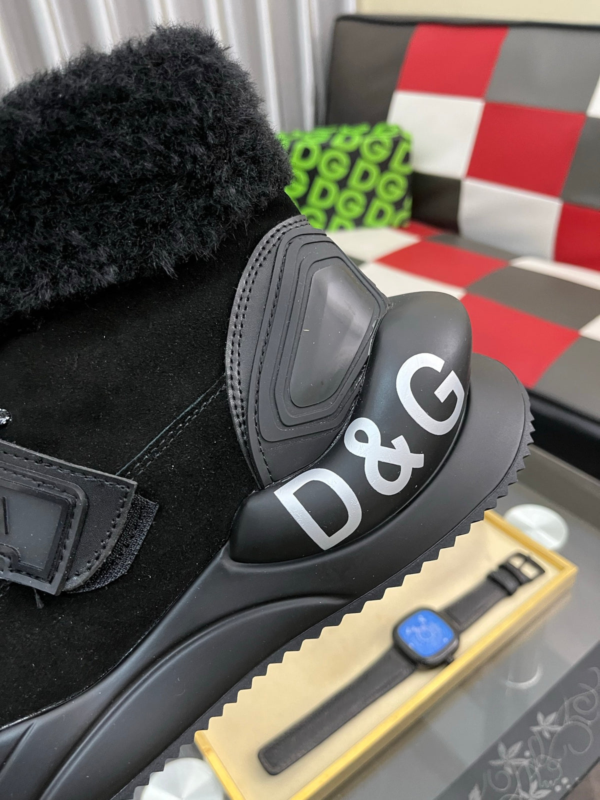 Dolce & Gabbana DG Silk Calfskin & Nubuck Casual Sneakers