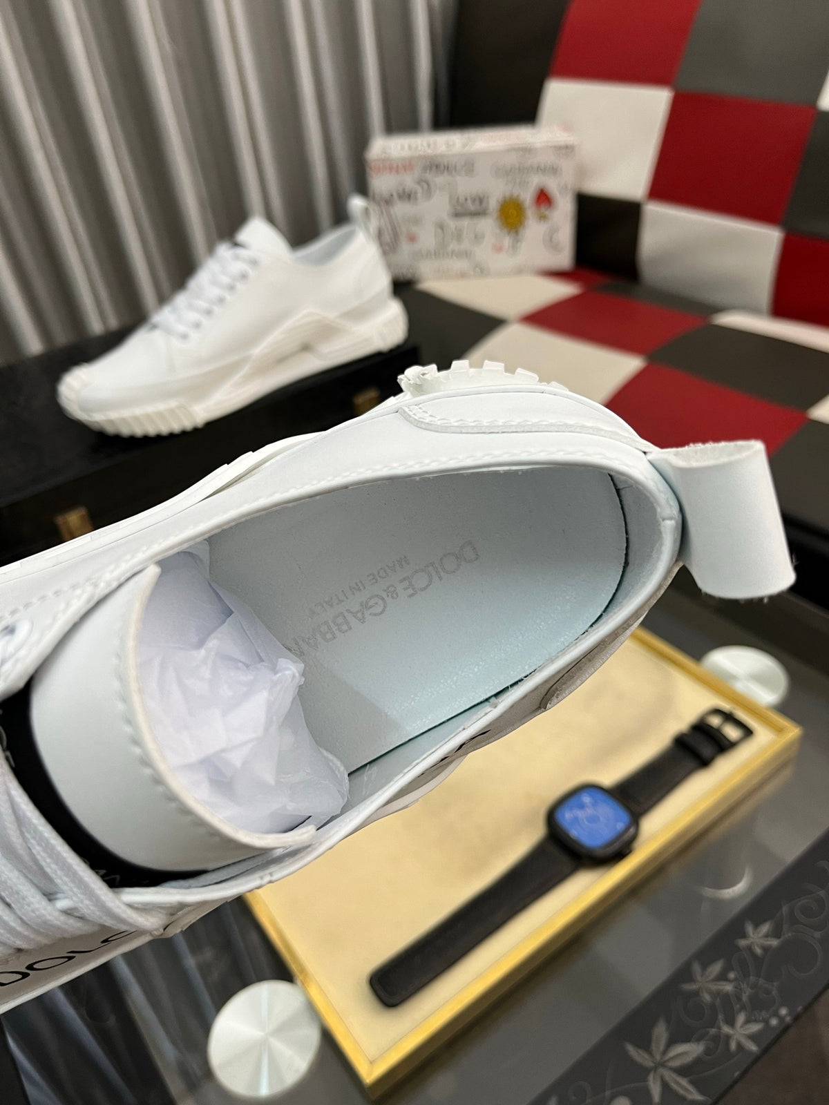 Dolce & Gabbana DG Silk Calfskin & Nubuck Casual Sneakers