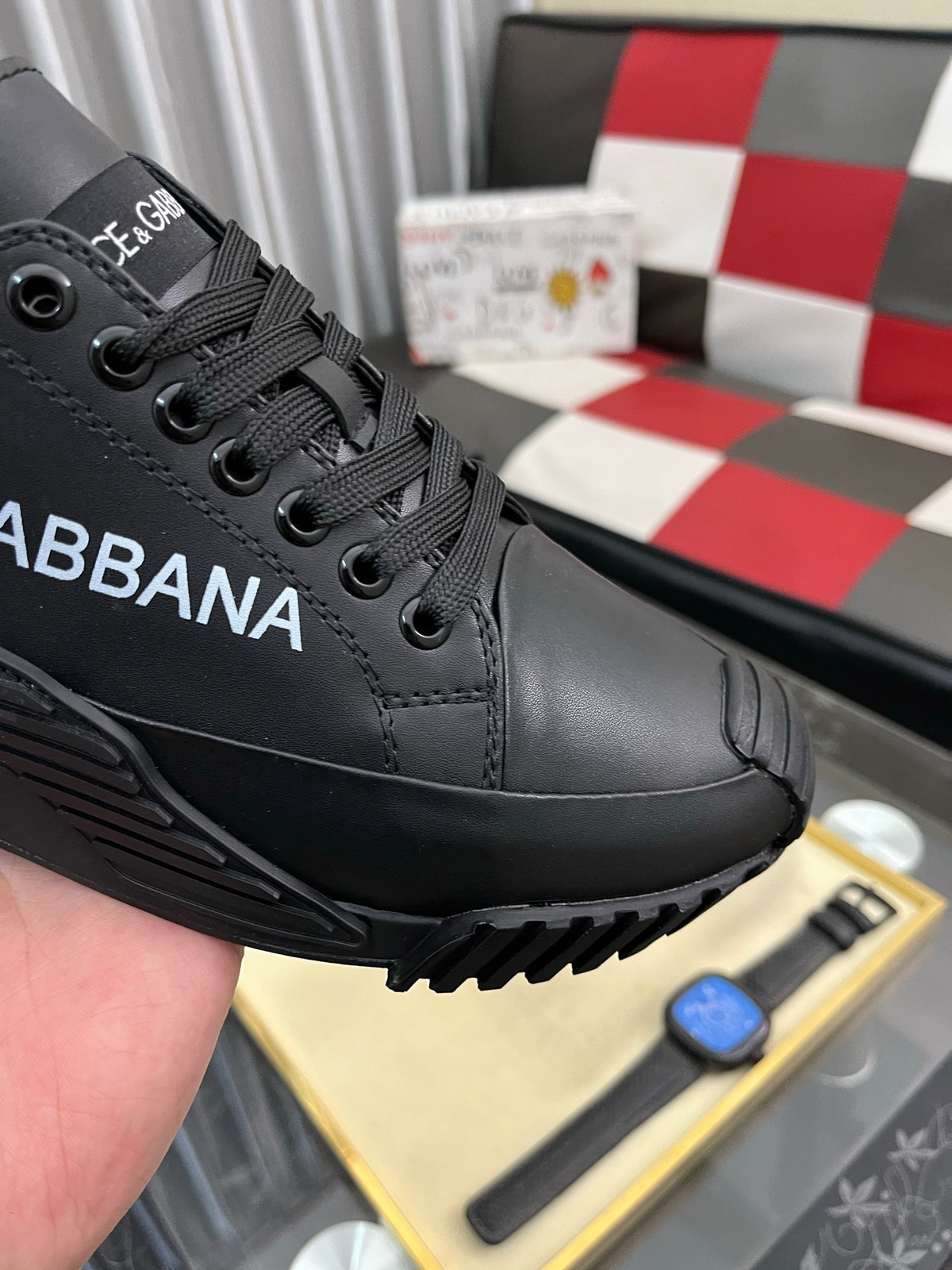 Dolce & Gabbana DG Silk Calfskin & Nubuck Casual Sneakers