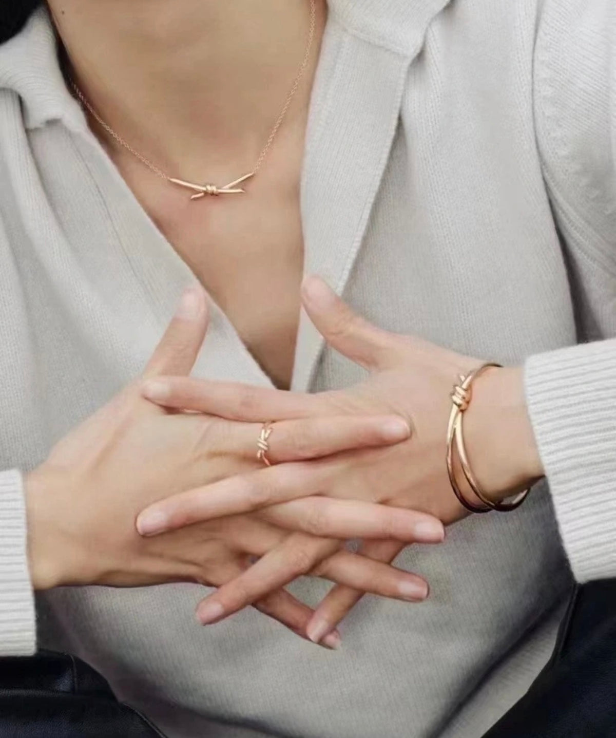 rose gold brass rose Bangle for women - alternate angle view 11