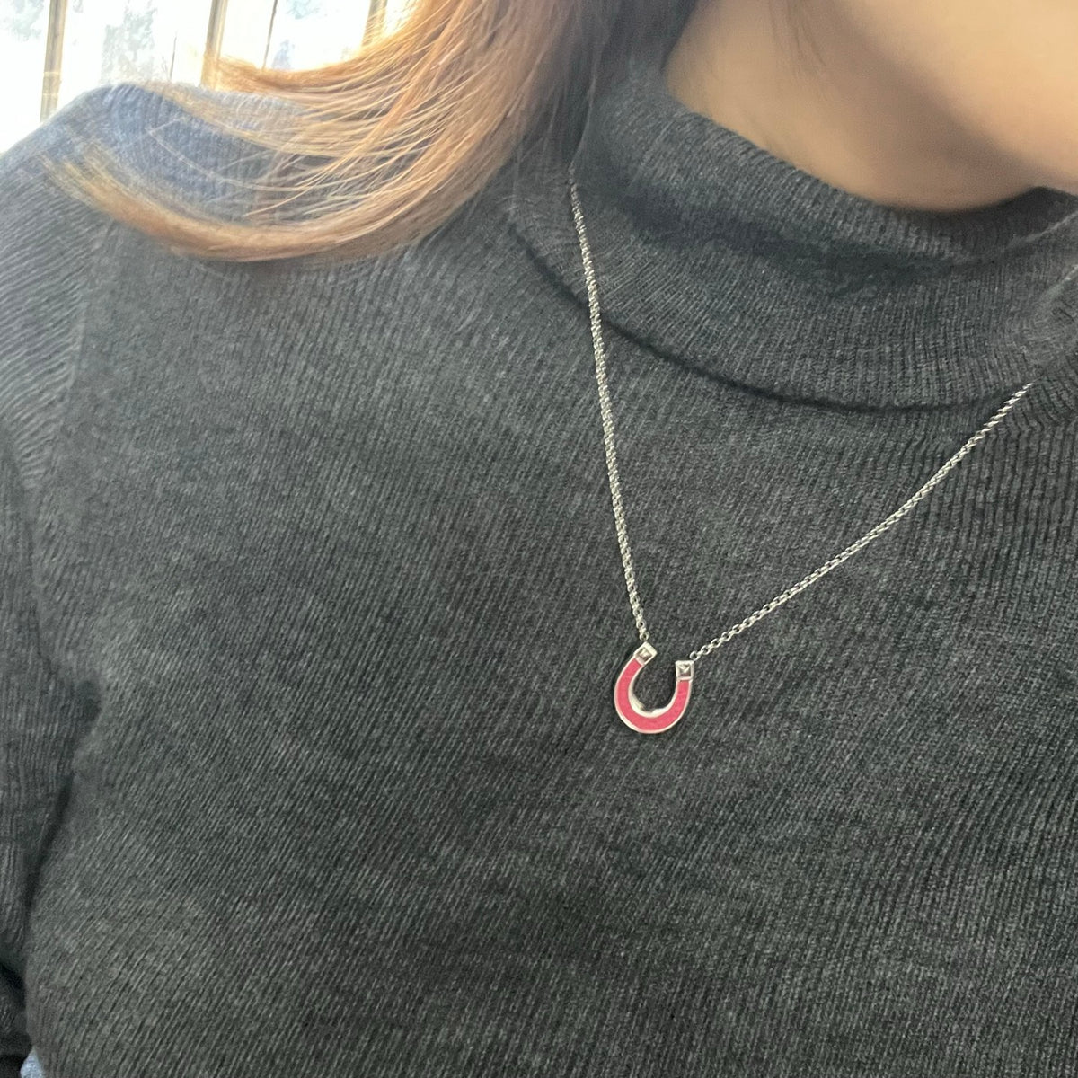 gold heart Necklace for women - alternate angle view 9