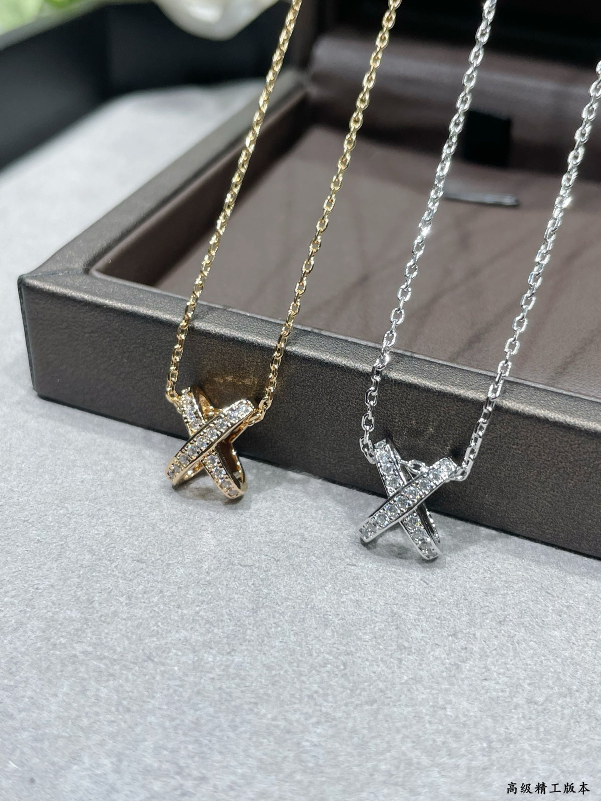 crystal minimalist Necklace for women - alternate angle view 6