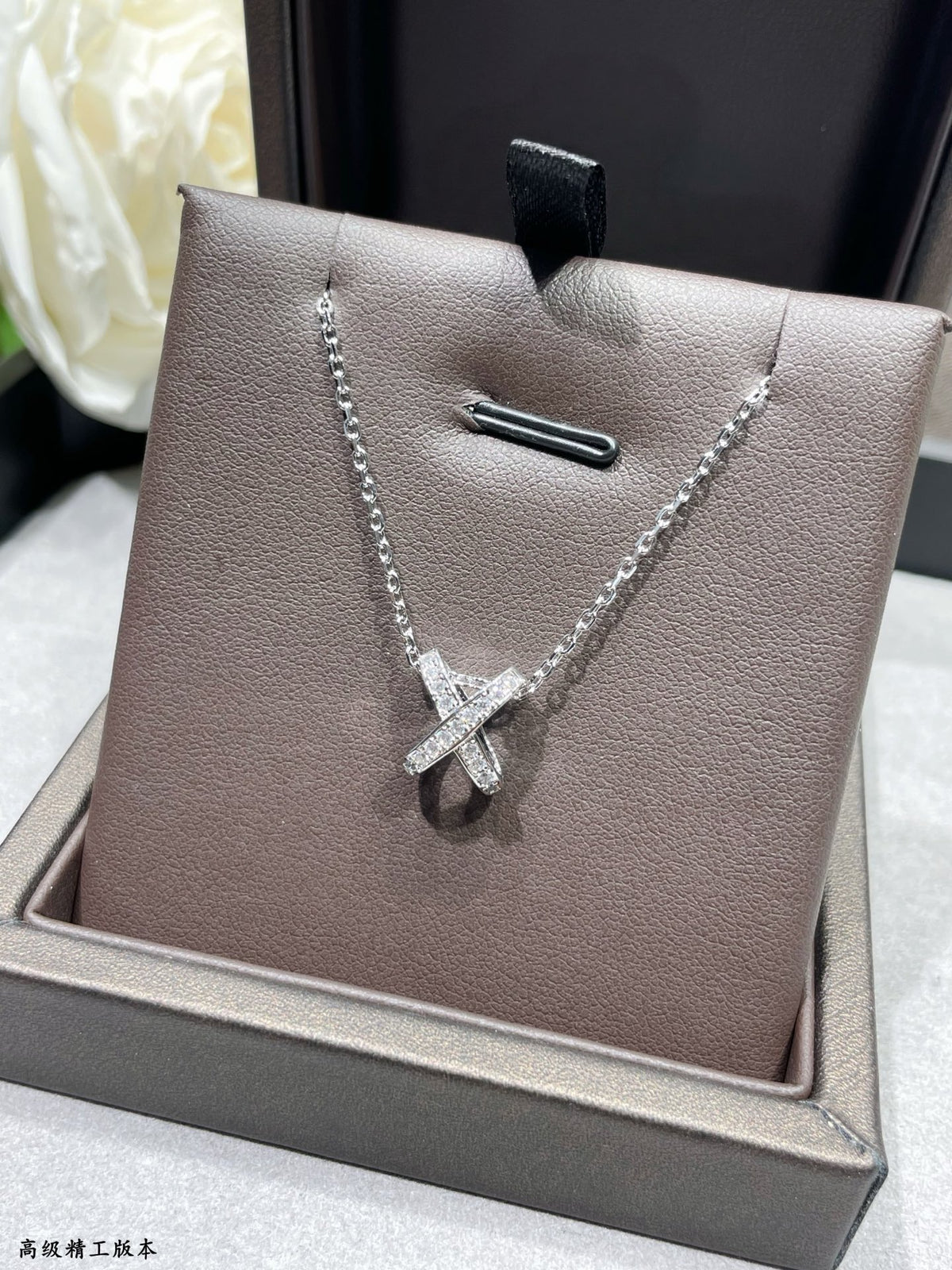 crystal minimalist Necklace for women - alternate angle view 5