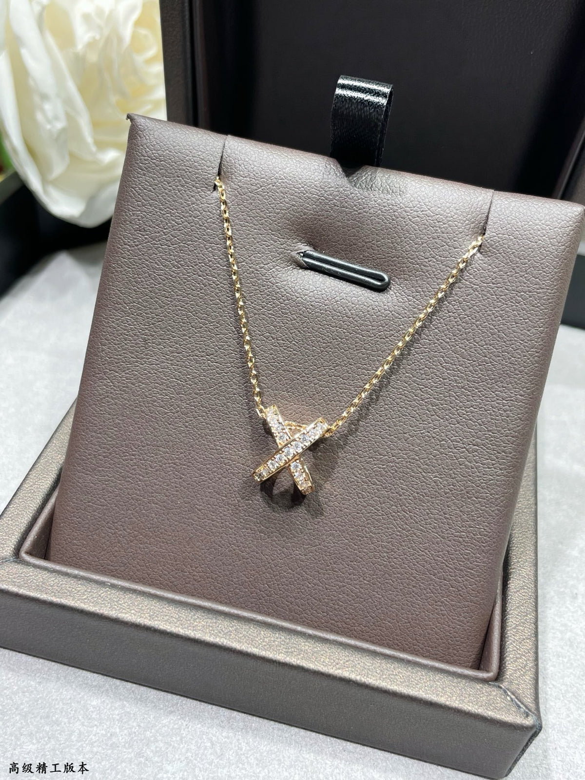crystal minimalist Necklace for women - alternate angle view 4