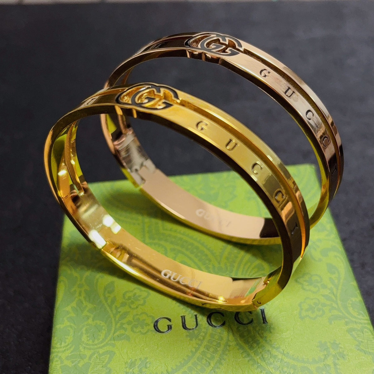 rose gold rose Bangle for men - alternate angle view 7