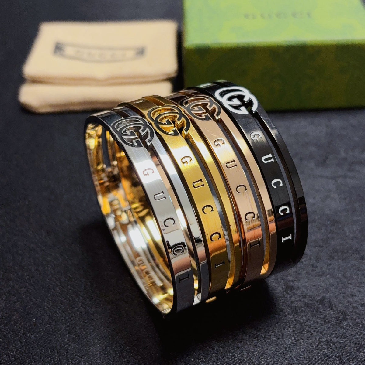 rose gold rose Bangle for men - alternate angle view 8