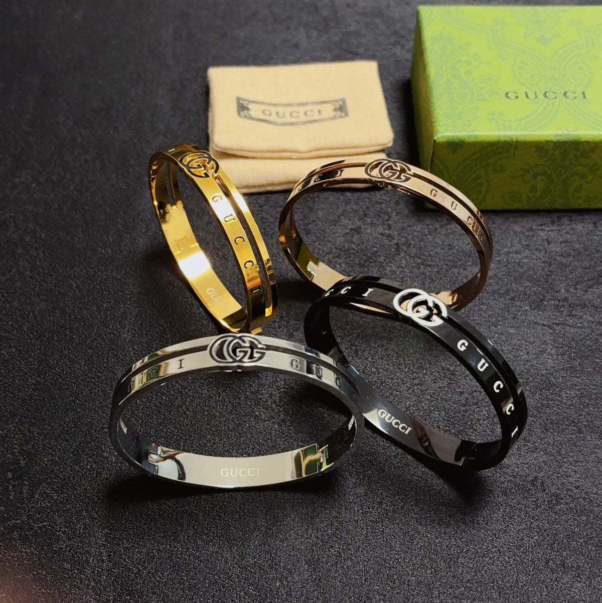 rose gold rose Bangle for men - alternate angle view 6