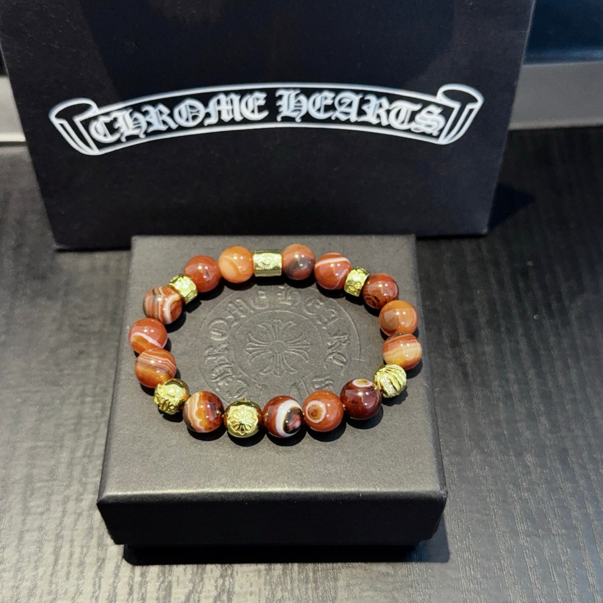 antique cross Bracelet for men - product detail view