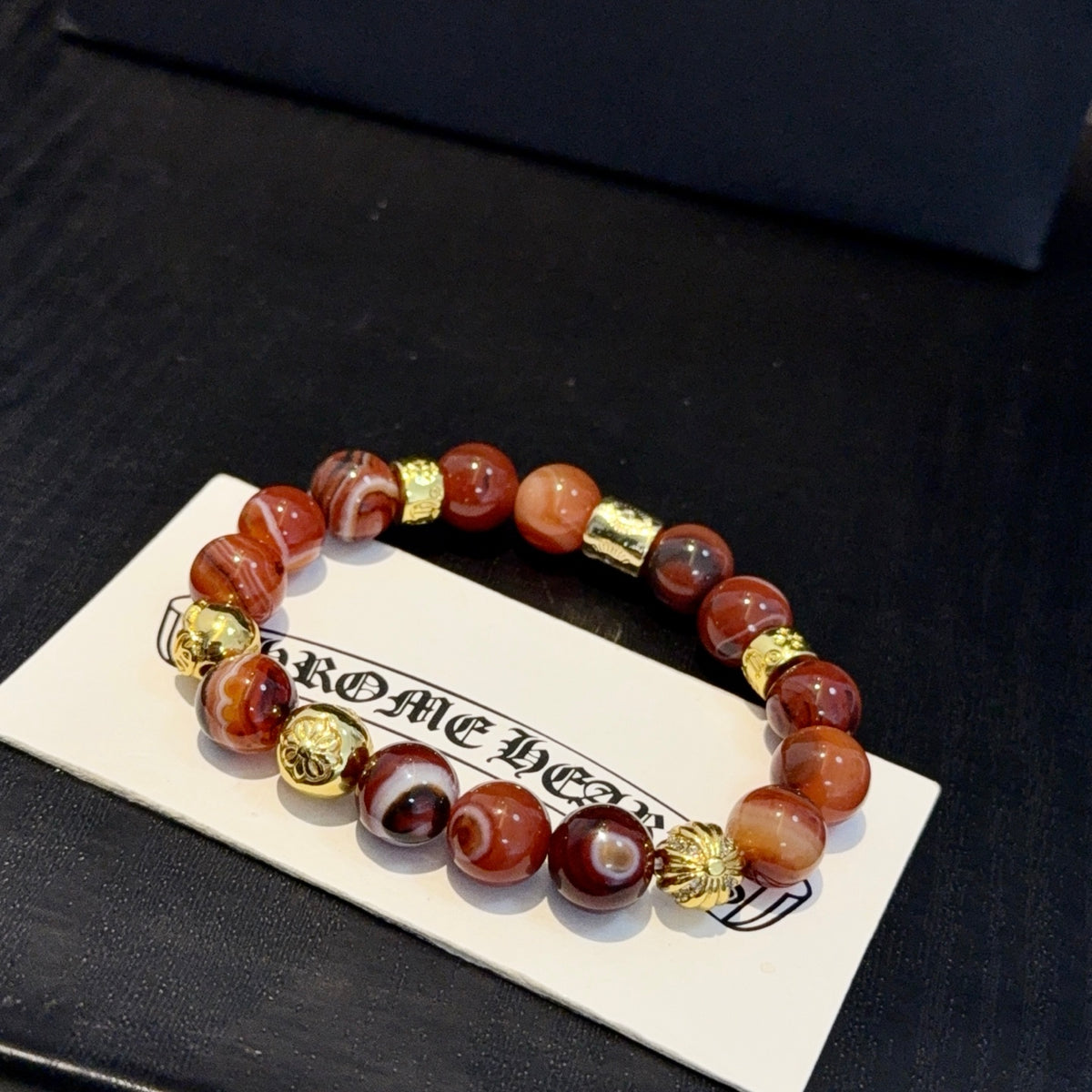 antique cross Bracelet for men - alternate angle view 4