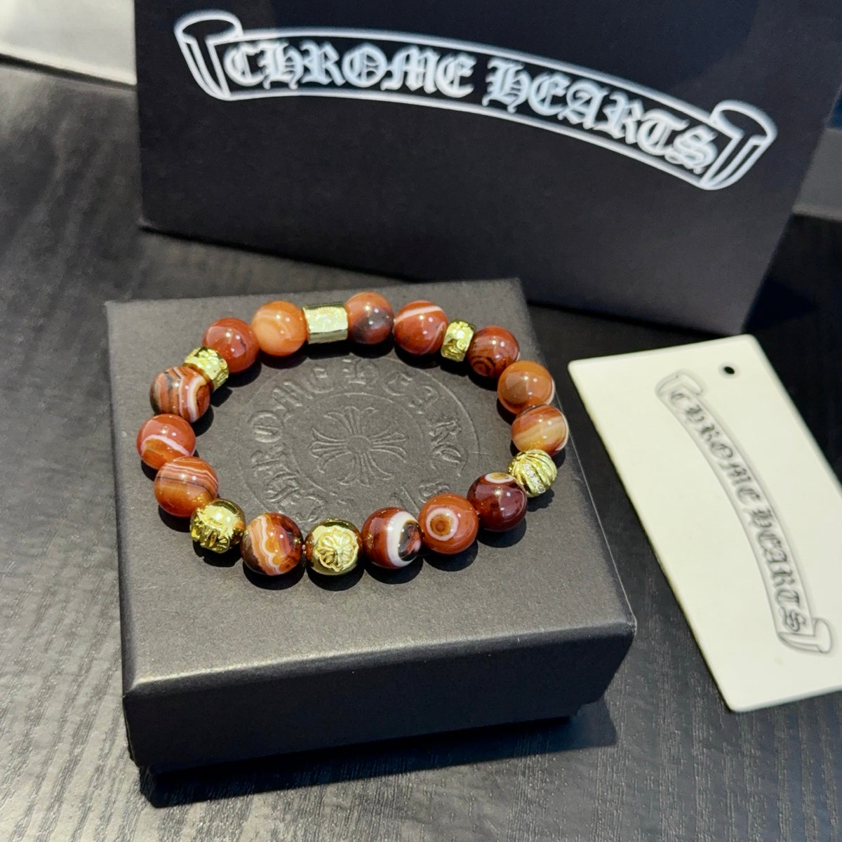 antique cross Bracelet for men - alternate angle view 3