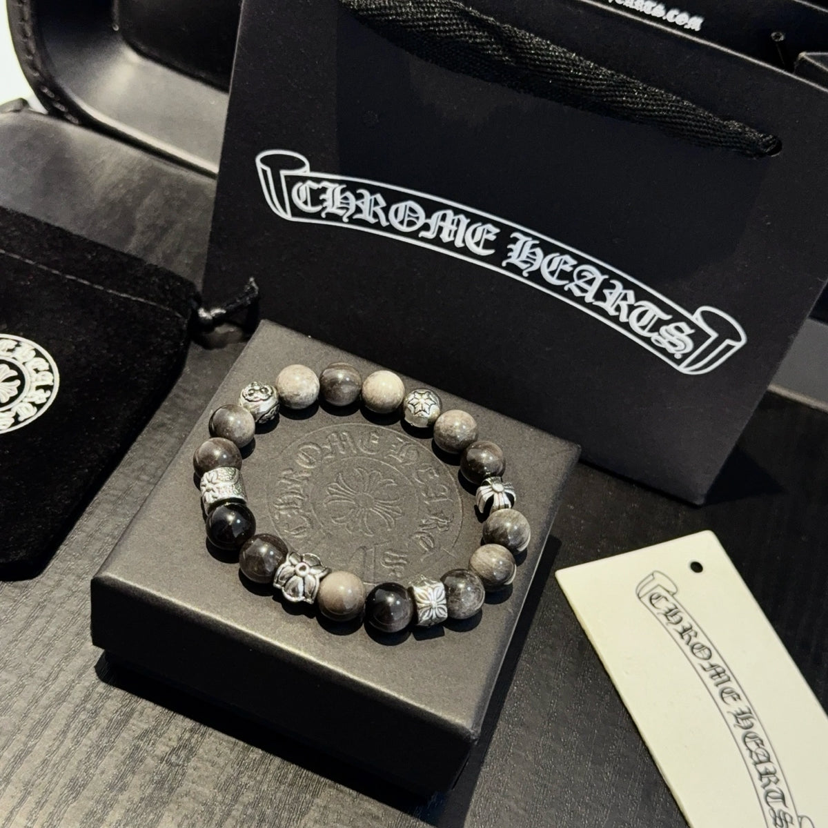 antique cross Bracelet for men - alternate angle view 2