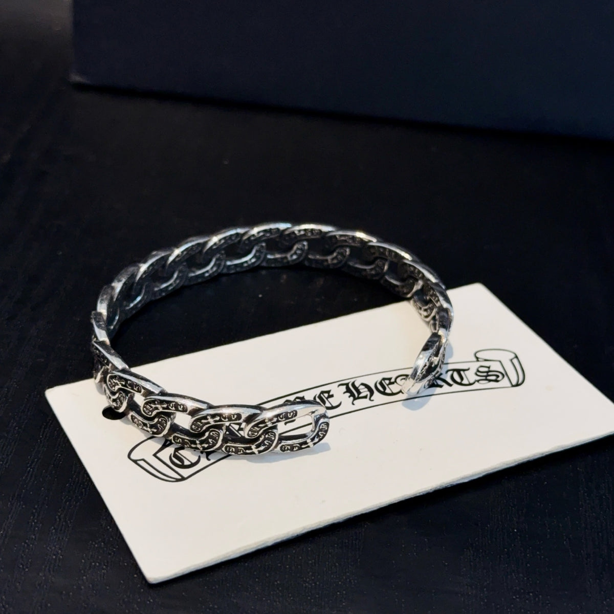 antique cross Bangle for men - alternate angle view 7
