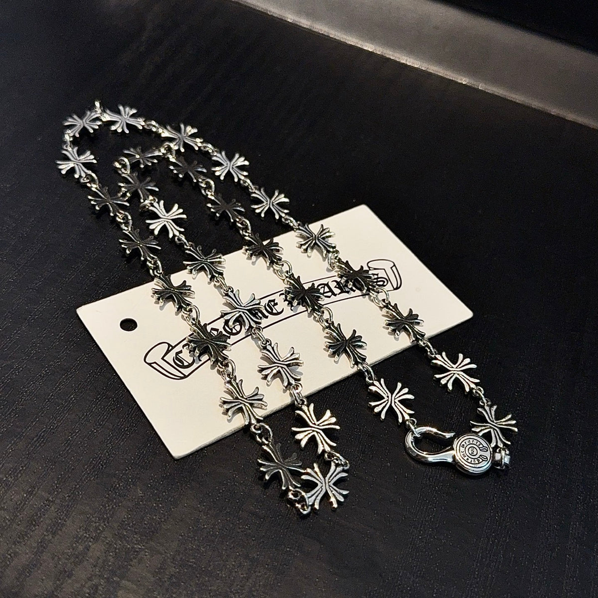 antique cross Necklace for men - alternate angle view 5