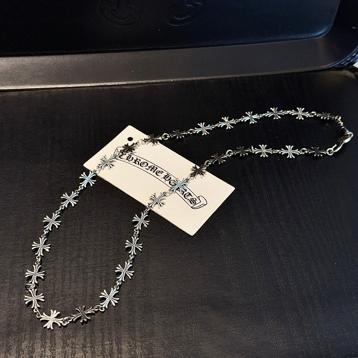 antique cross Necklace for men - alternate angle view 4
