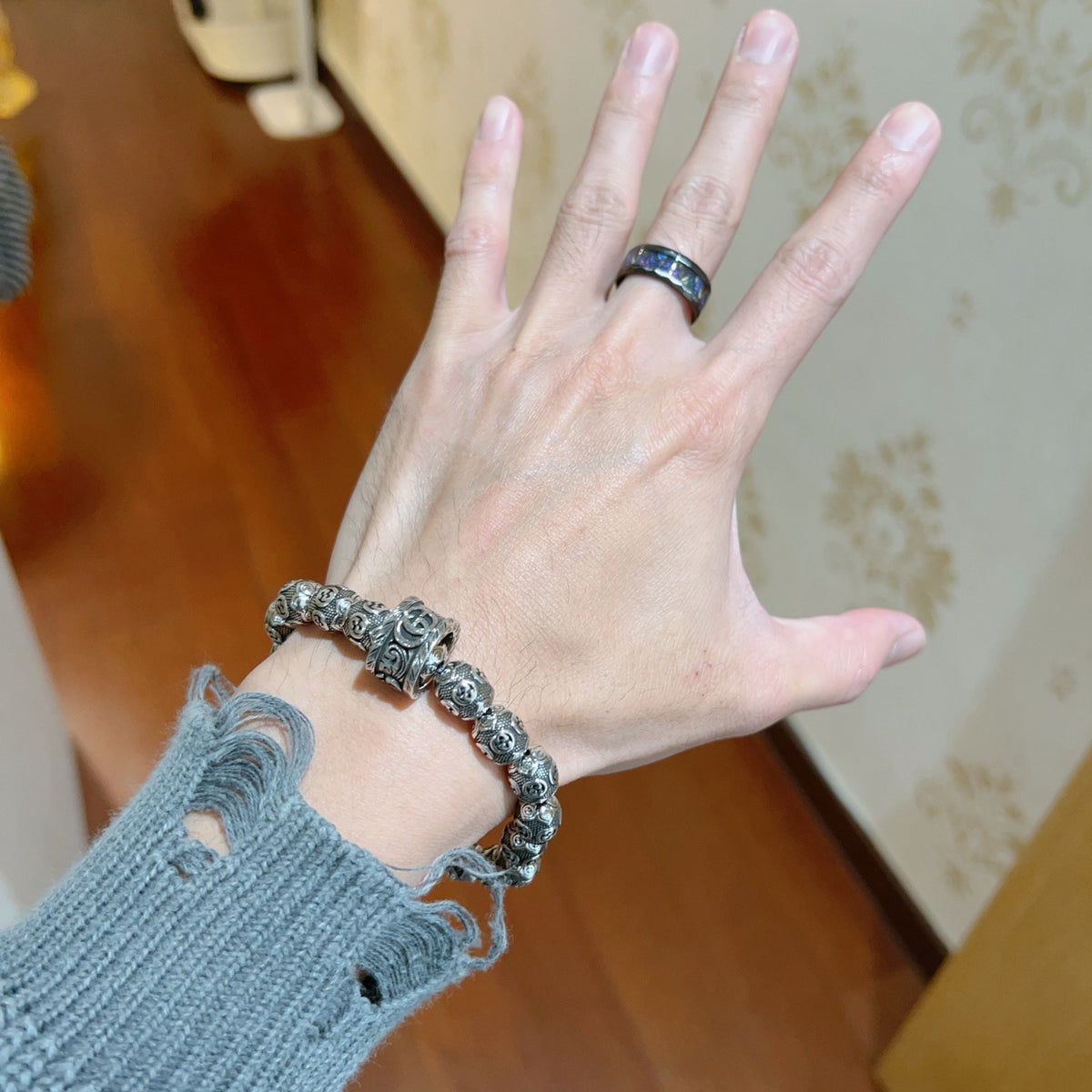 antique vintage Bracelet for men - alternate angle view 3