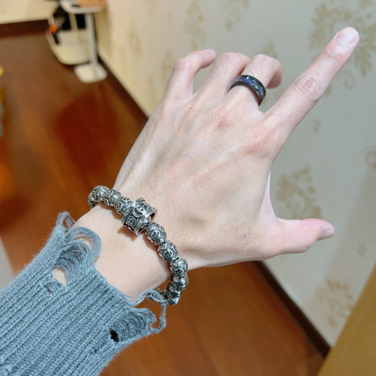 antique vintage Bracelet for men - alternate angle view 7
