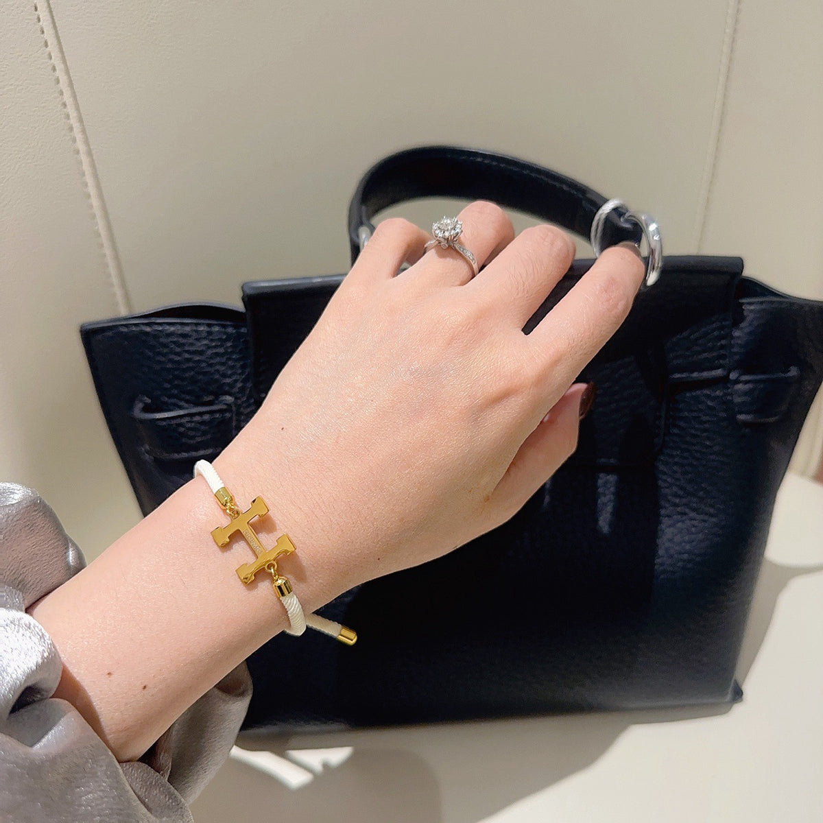 gold trendy Bracelet for women - alternate angle view 3