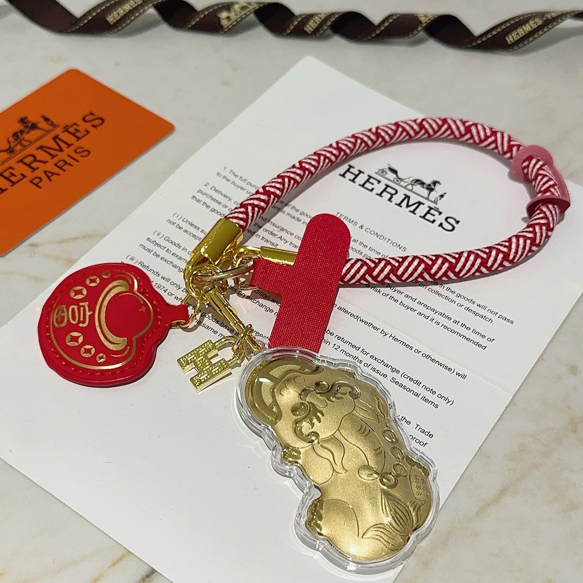gold key Keychain for men - alternate angle view 2
