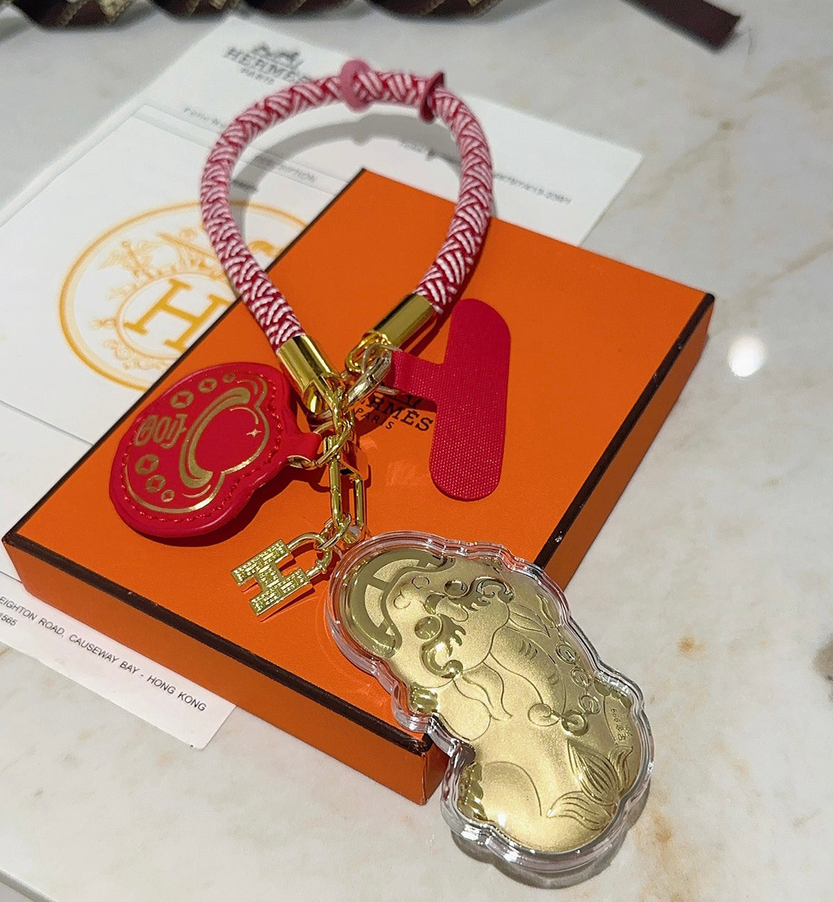 gold key Keychain for men - alternate angle view 4