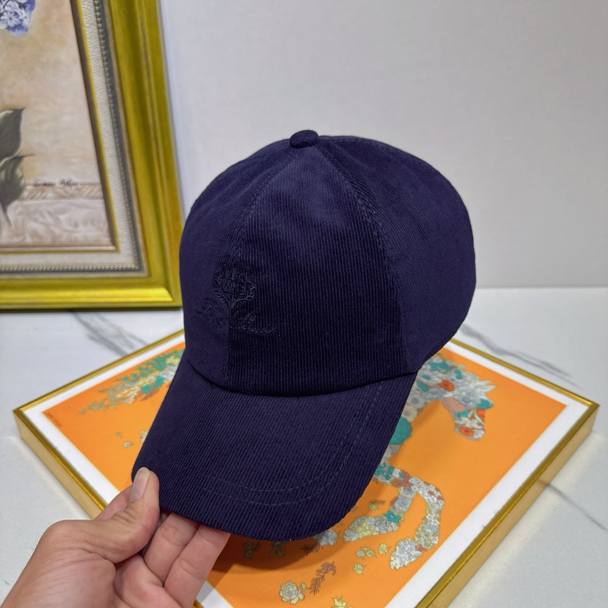 leather floral Baseball Cap for women - alternate angle view 6