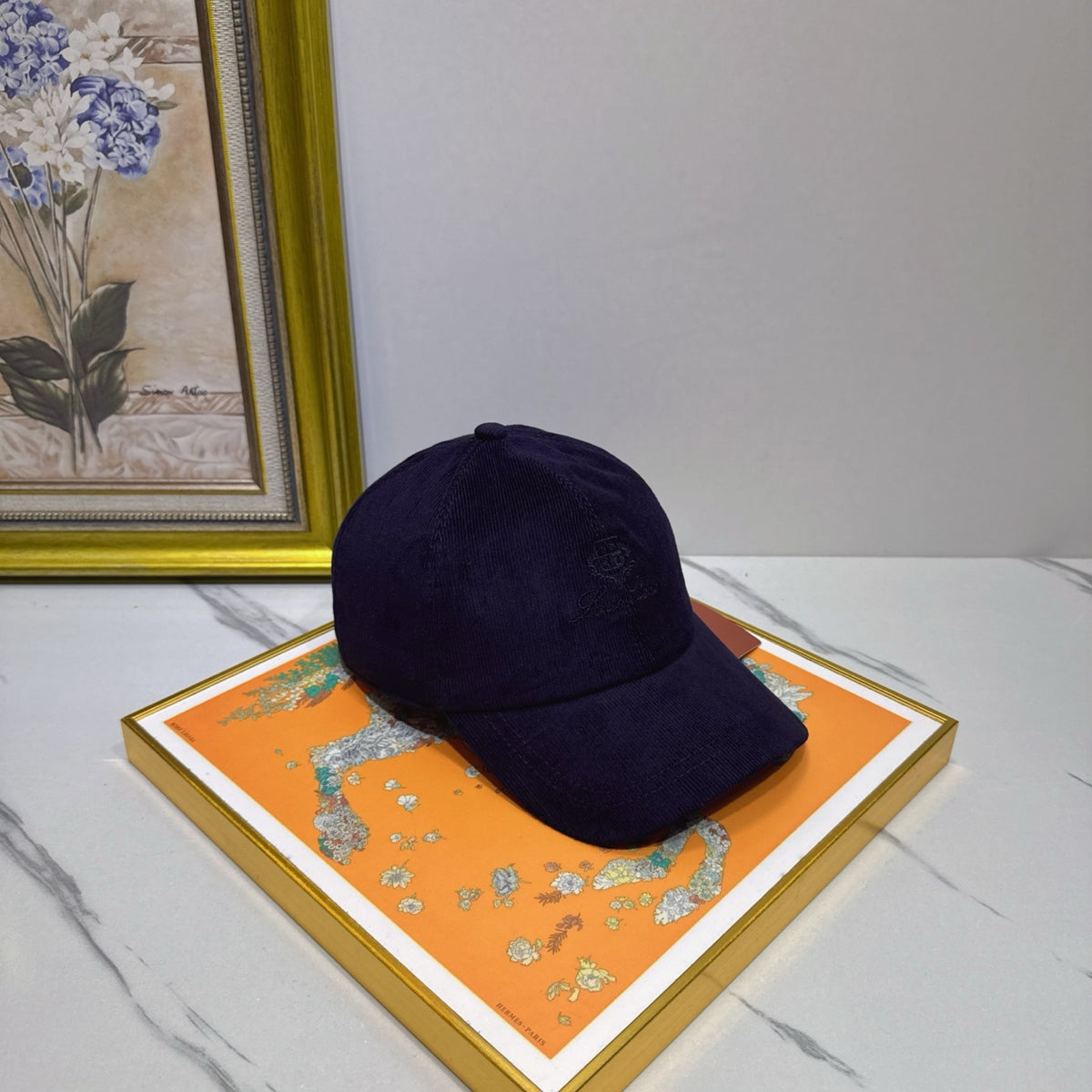 leather floral Baseball Cap for women - alternate angle view 3