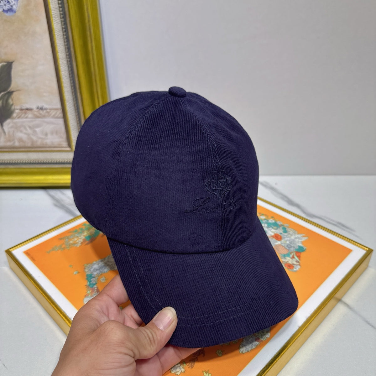 leather floral Baseball Cap for women - alternate angle view 7