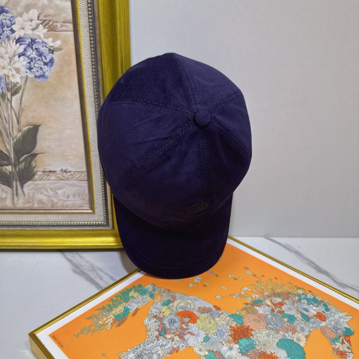 leather floral Baseball Cap for women - alternate angle view 4