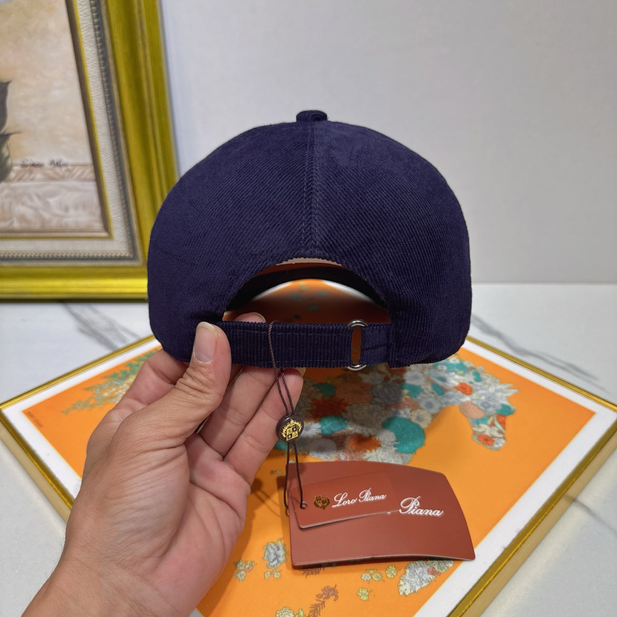 leather floral Baseball Cap for women - alternate angle view 8