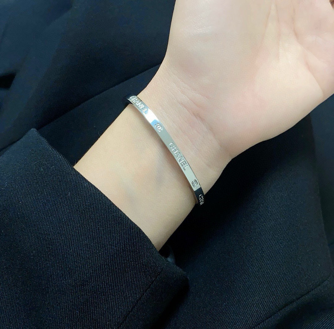 letter Bangle for women - alternate angle view 3