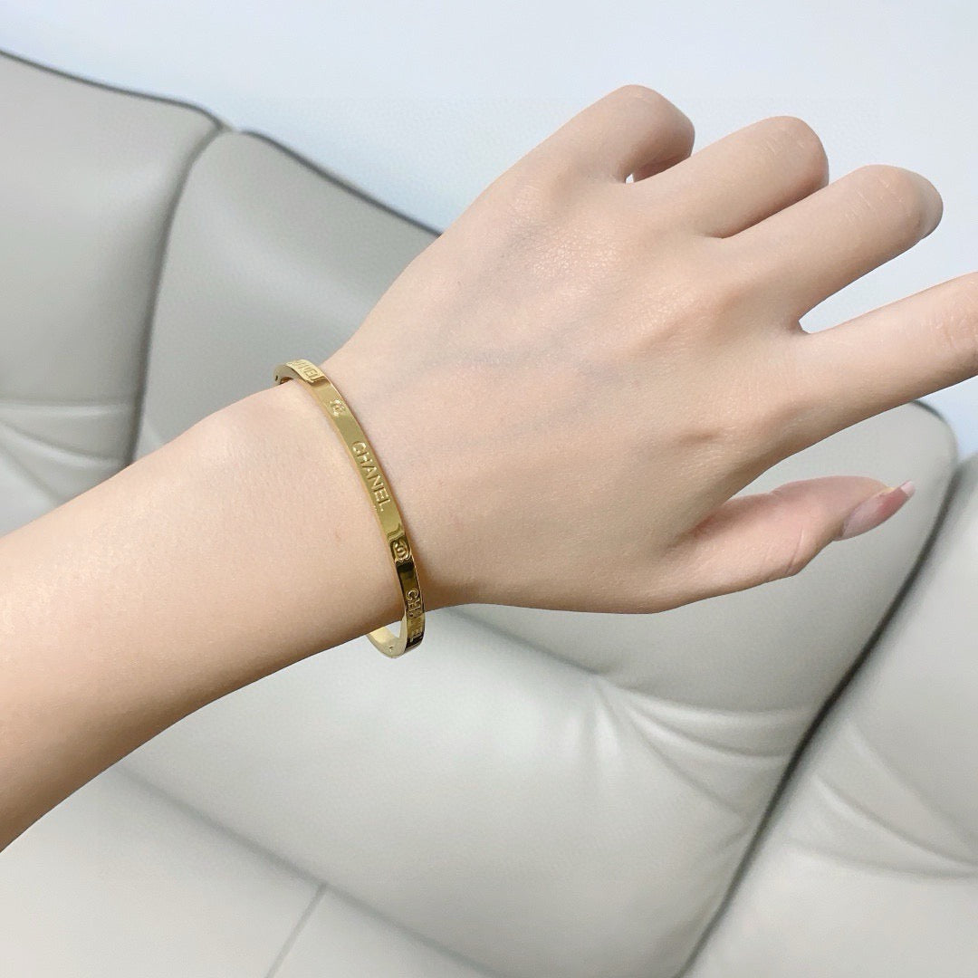 letter Bangle for women - alternate angle view 2