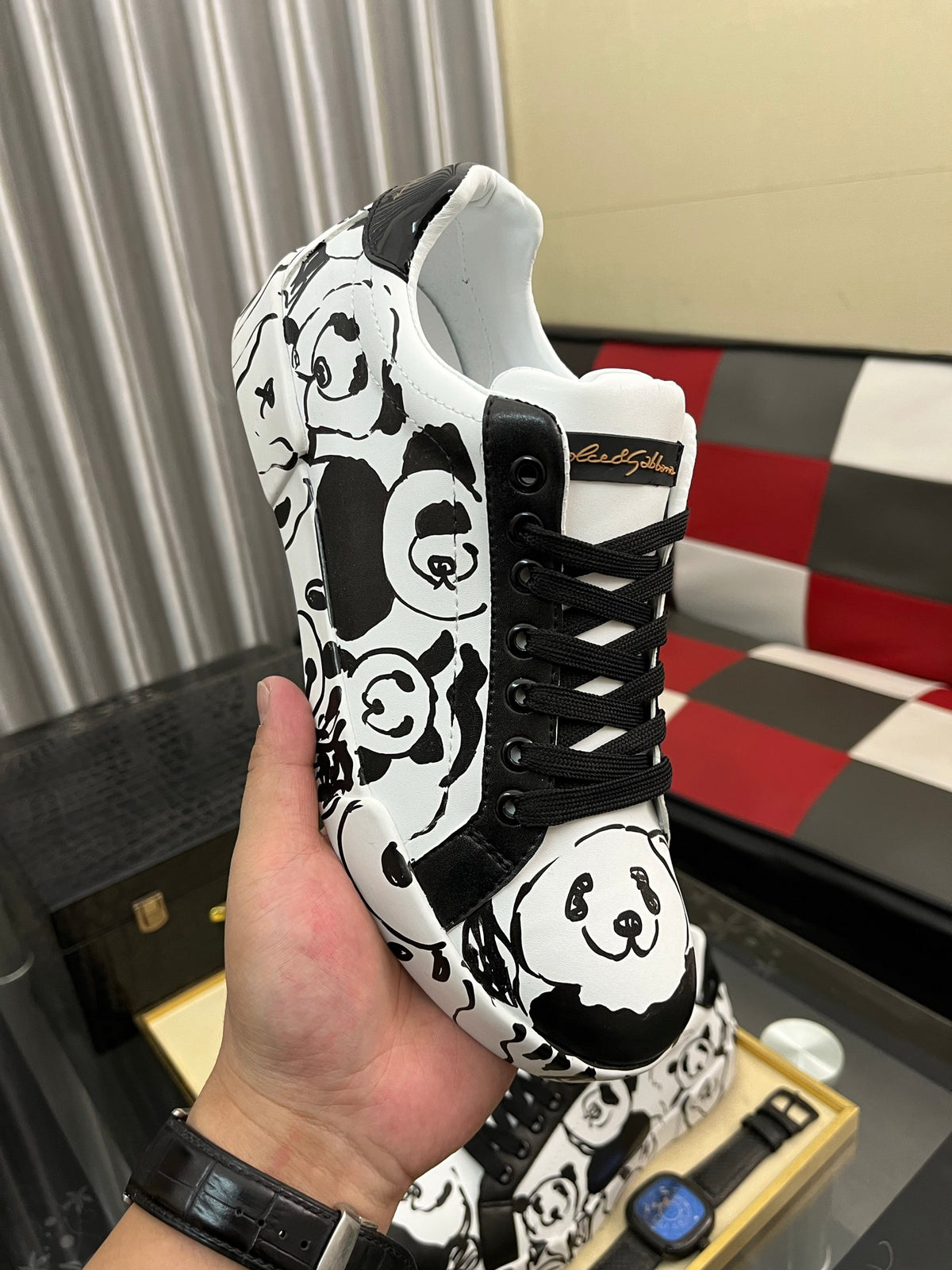 Dolce & Gabbana DG Silk Calfskin & Nubuck Casual Sneakers