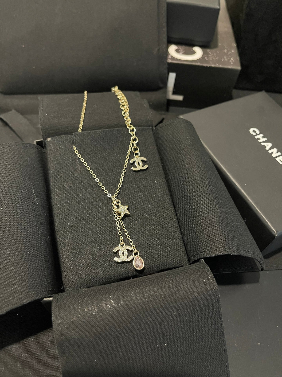 crystal tassel Necklace for women - alternate angle view 3