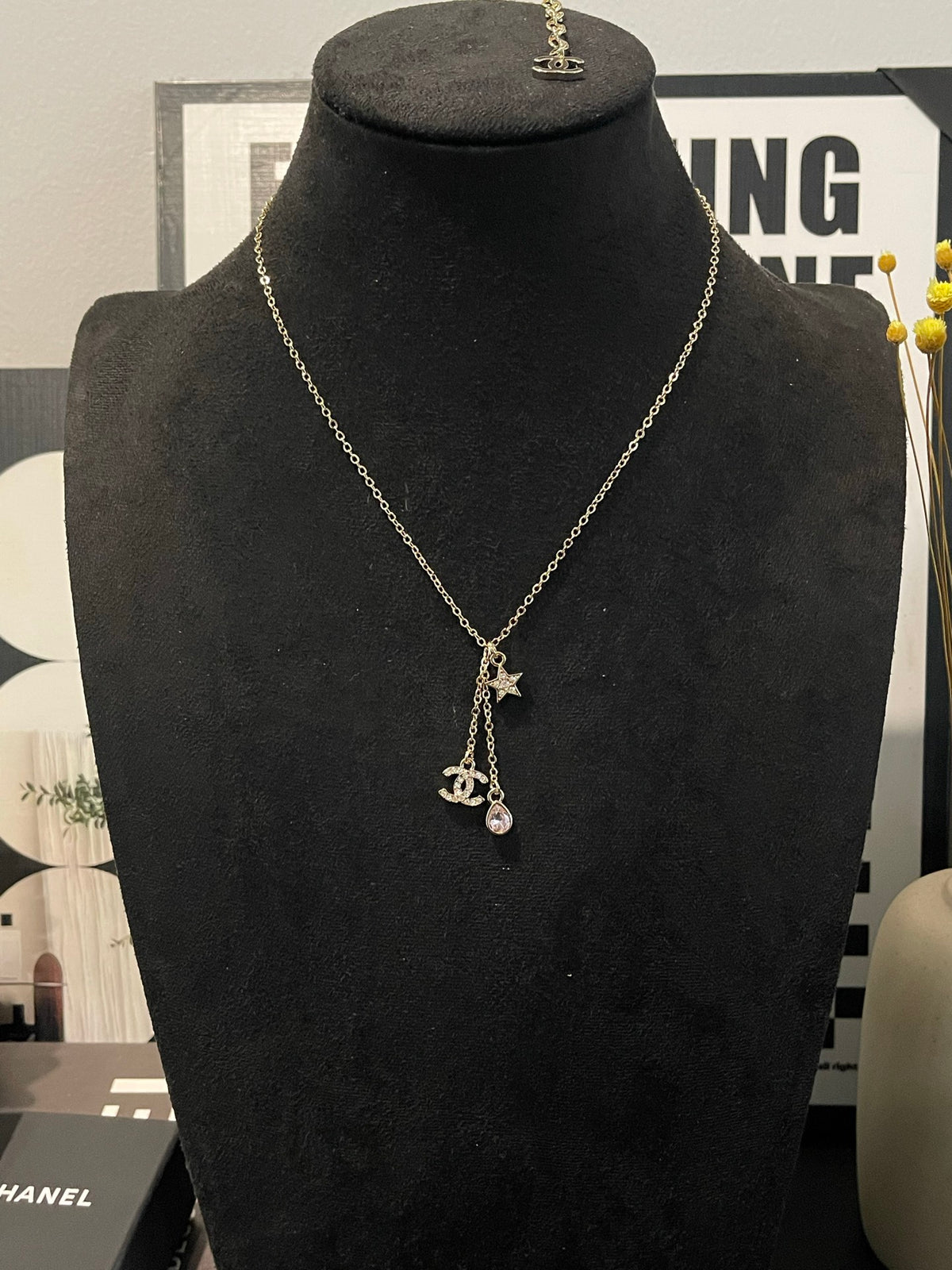 crystal tassel Necklace for women - alternate angle view 5