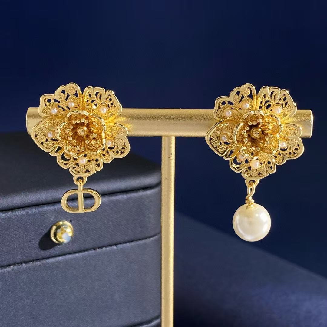 letter Stud Earrings for women - product detail view