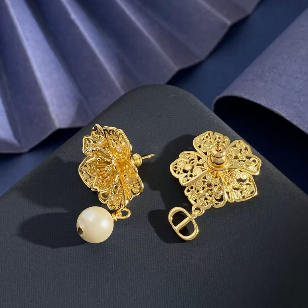 letter Stud Earrings for women - alternate angle view 5