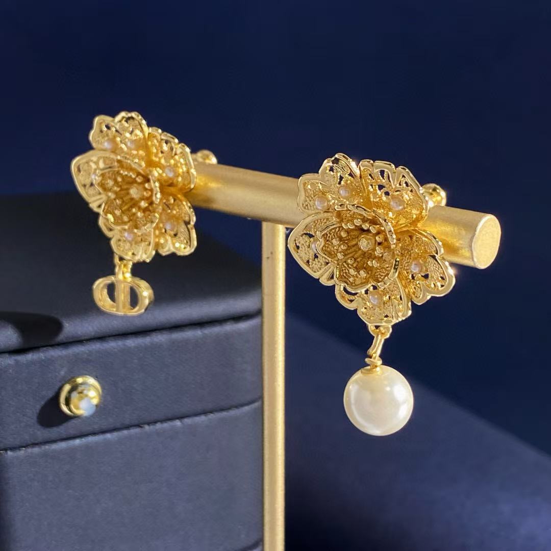 letter Stud Earrings for women - alternate angle view 4