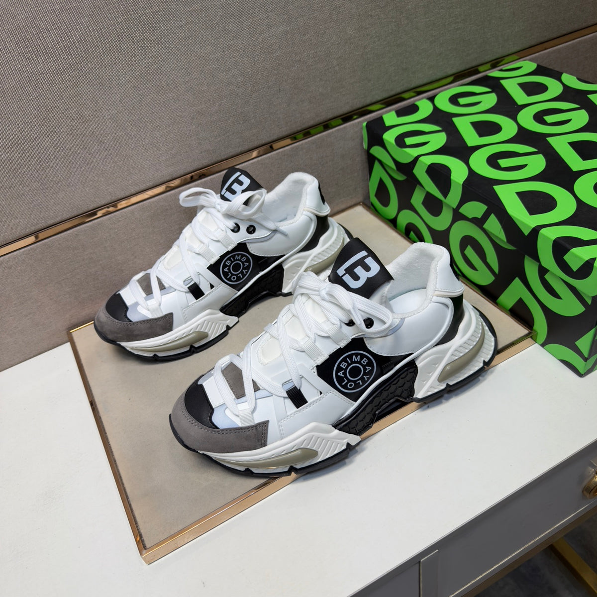 Dolce & Gabbana DG Couple's Multi-Material Casual Sneakers Multi-Color