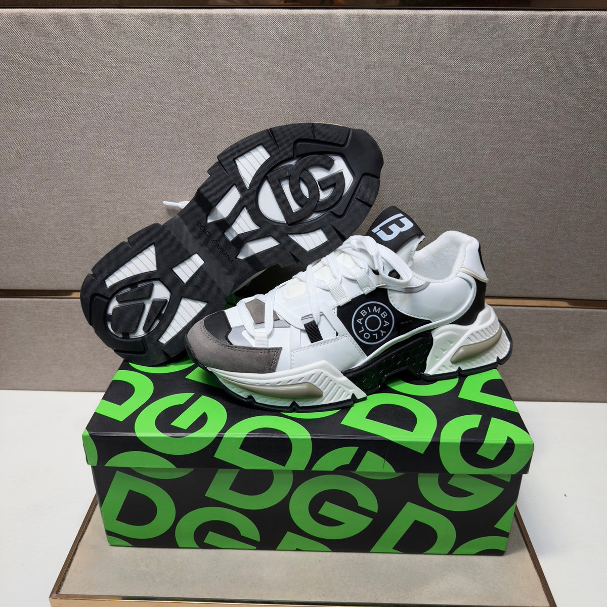 Dolce & Gabbana DG Couple's Multi-Material Casual Sneakers Multi-Color