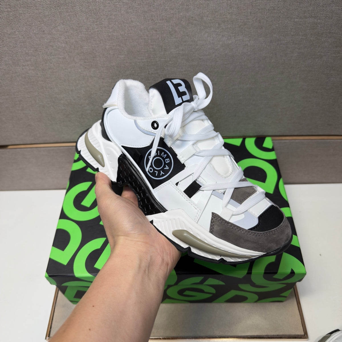 Dolce & Gabbana DG Couple's Multi-Material Casual Sneakers Multi-Color