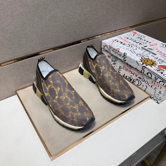 Dolce & Gabbana DG Couple's Multi-Material Casual Sneakers Multi-Color