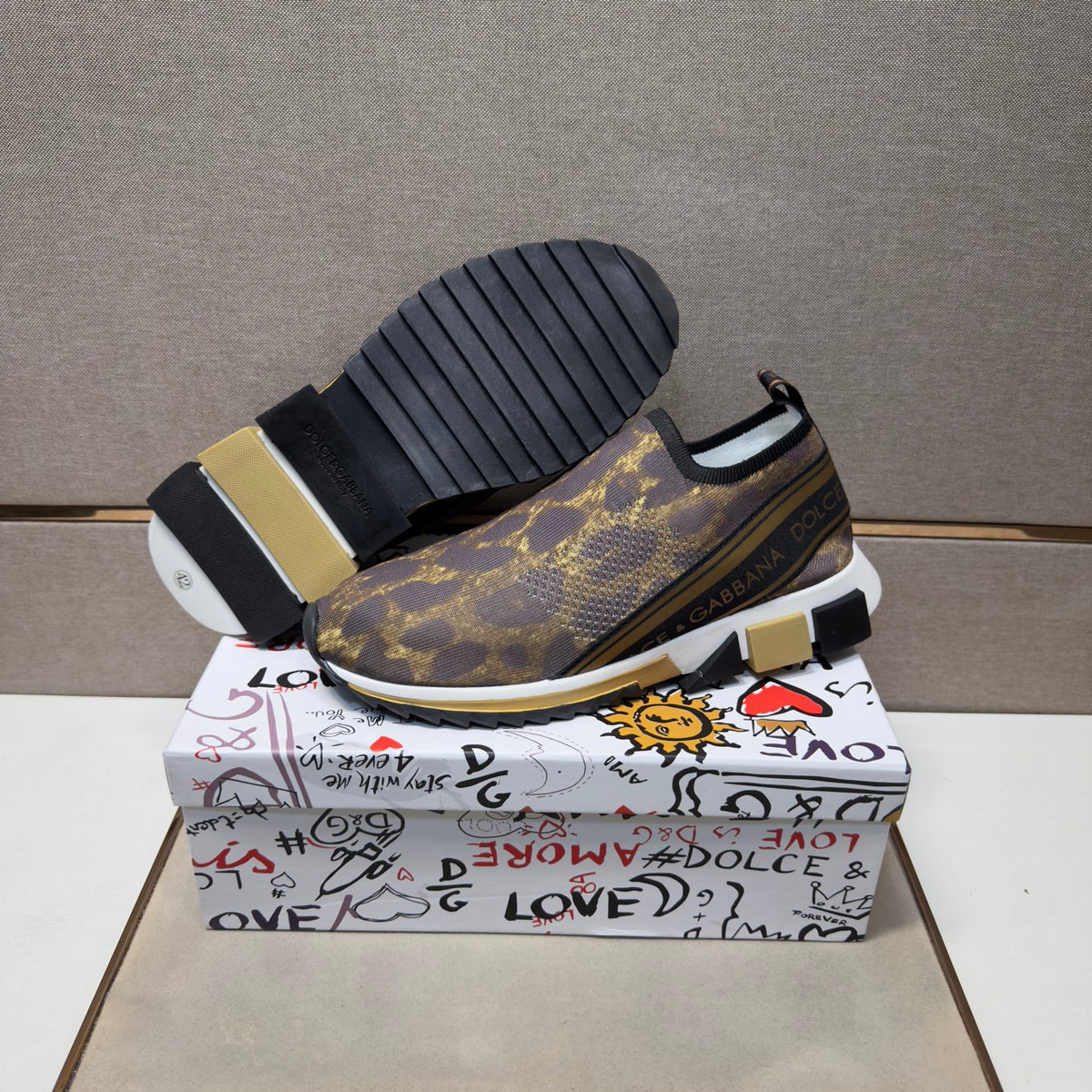 Dolce & Gabbana DG Couple's Multi-Material Casual Sneakers Multi-Color