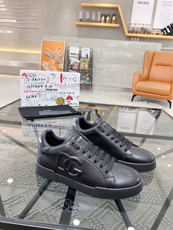 Dolce & Gabbana DG Heavy-Craft Calfskin Sneakers with 5D Accents